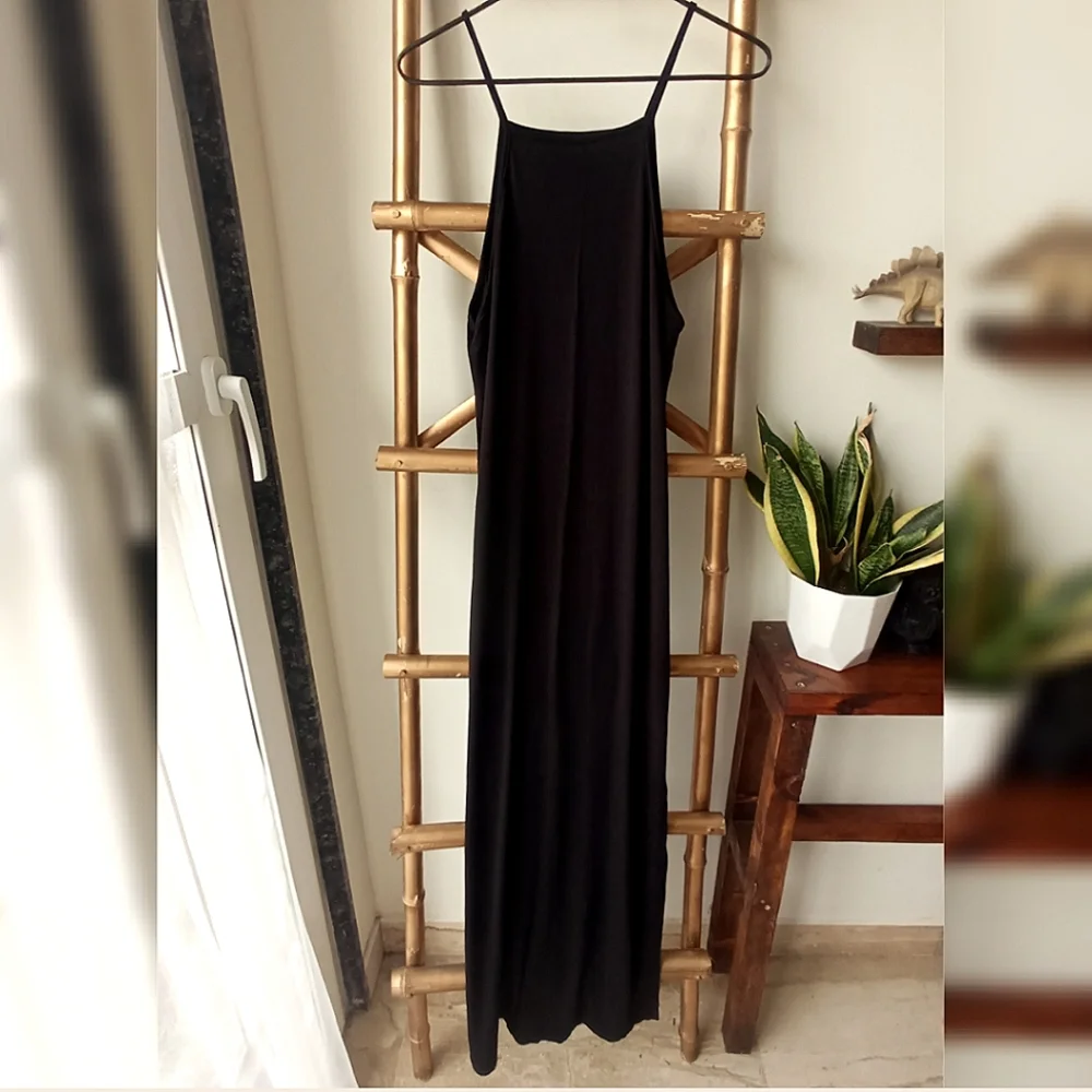 🌺🌻🌼Primark Jersey Halterneck Maxi Dress - Picture 1 of 5